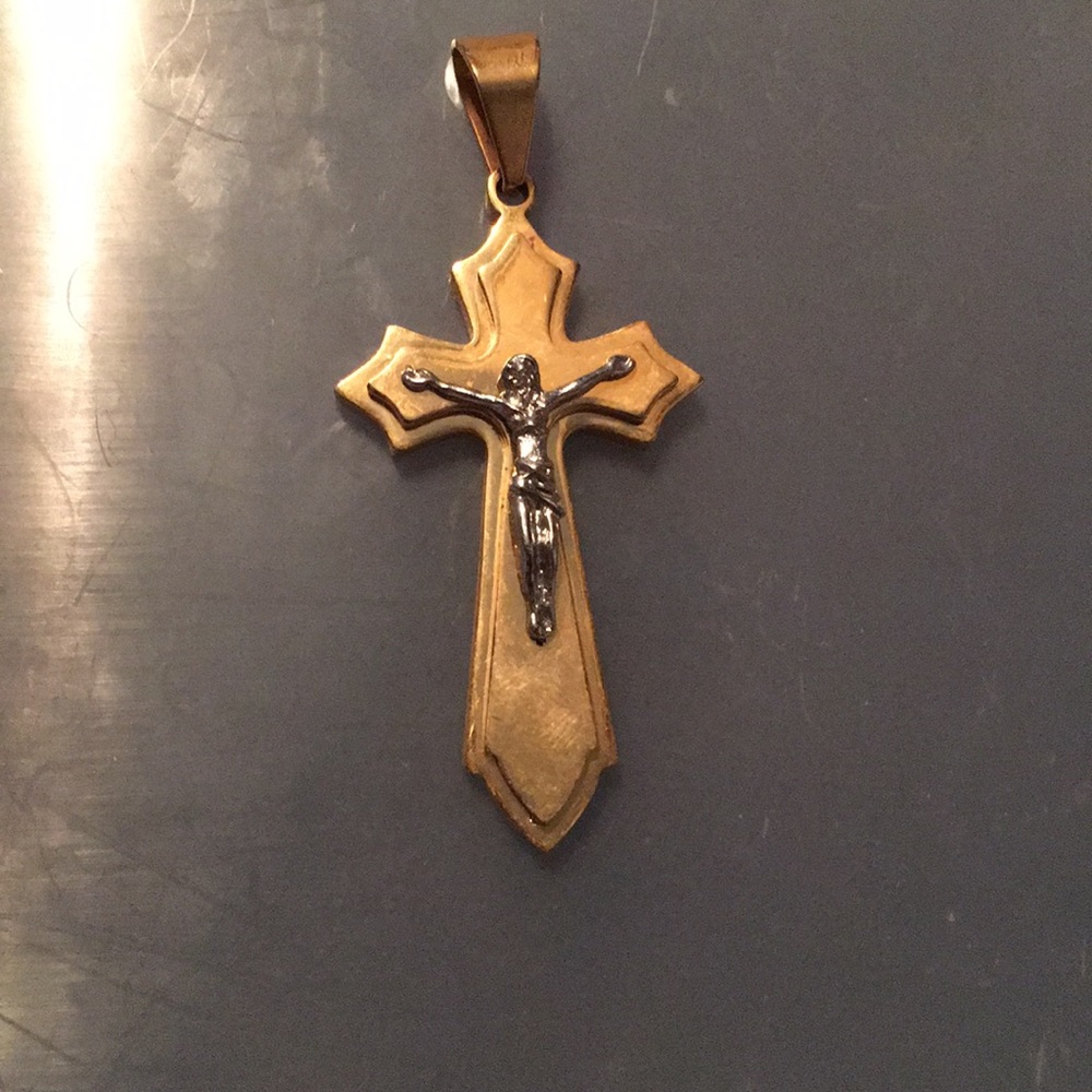 Gold crucifix pendant